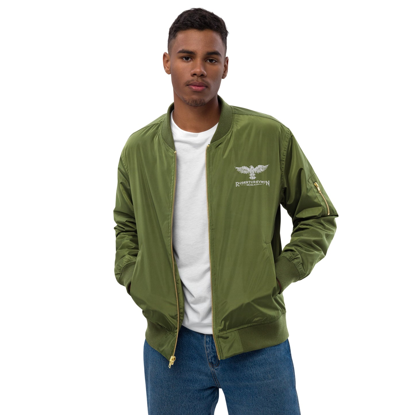 Roberto Raymon | Embroidered Logo | Bomber Jacket
