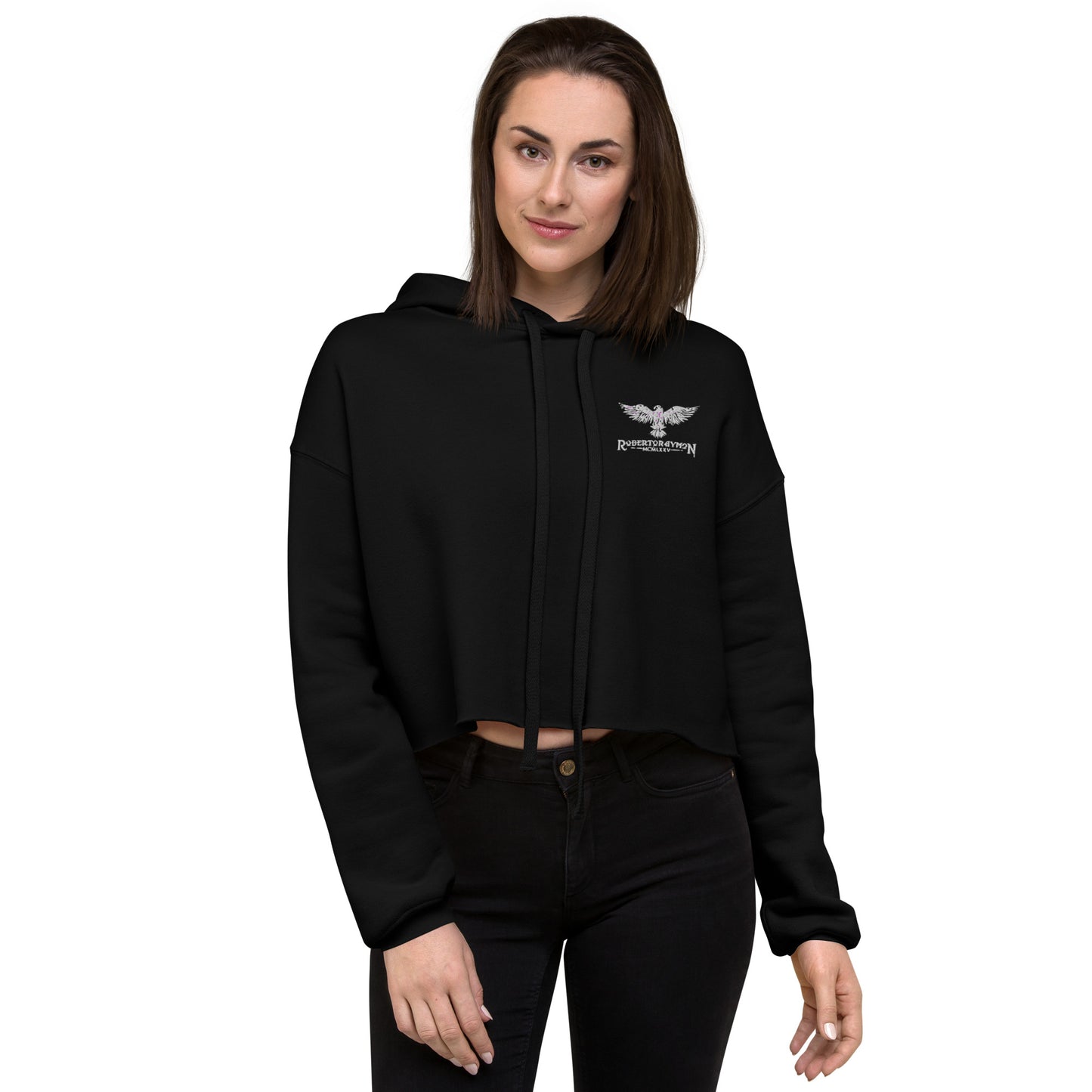 Roberto Raymon | Embroidered Logo | Crop Hoodie