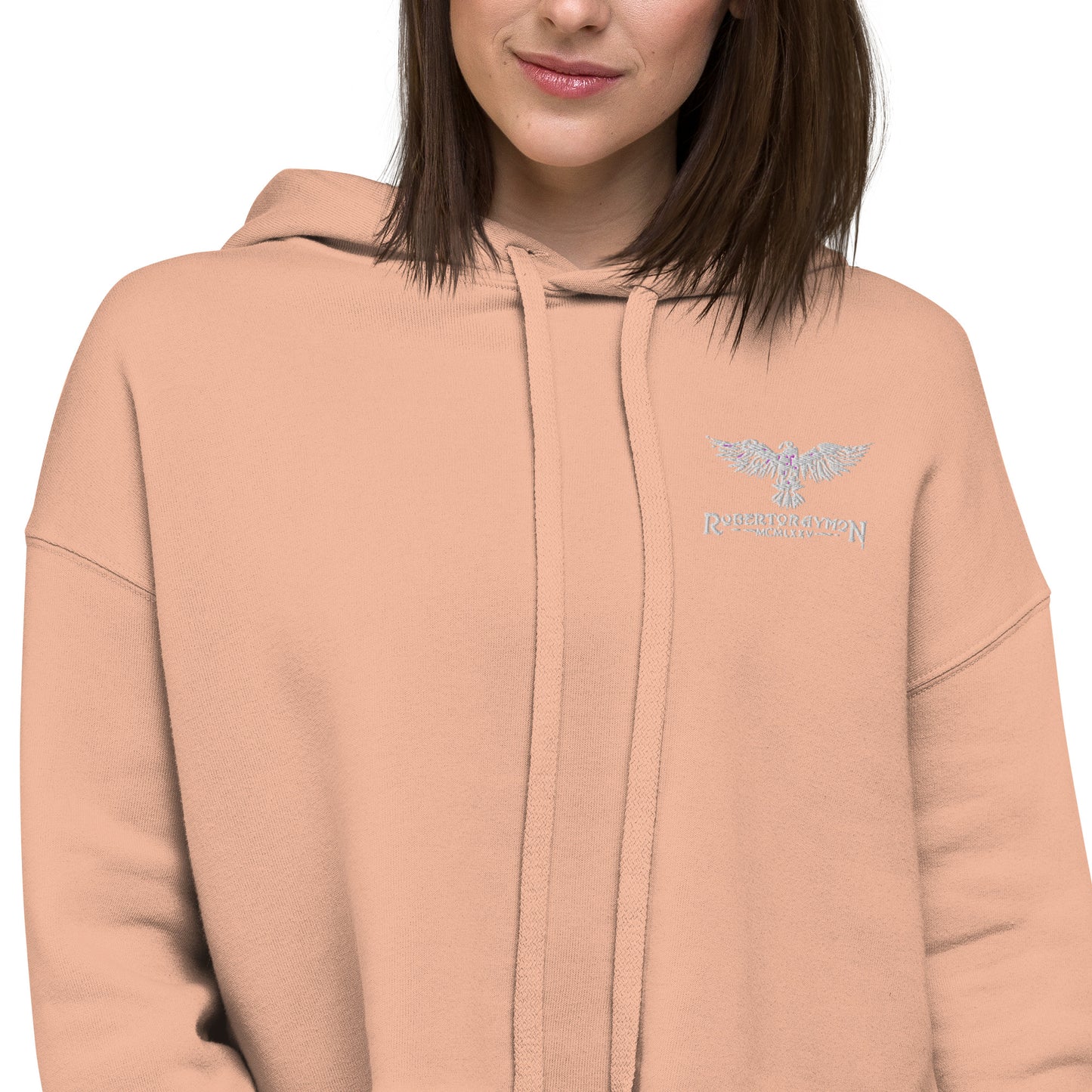 Roberto Raymon | Embroidered Logo | Crop Hoodie