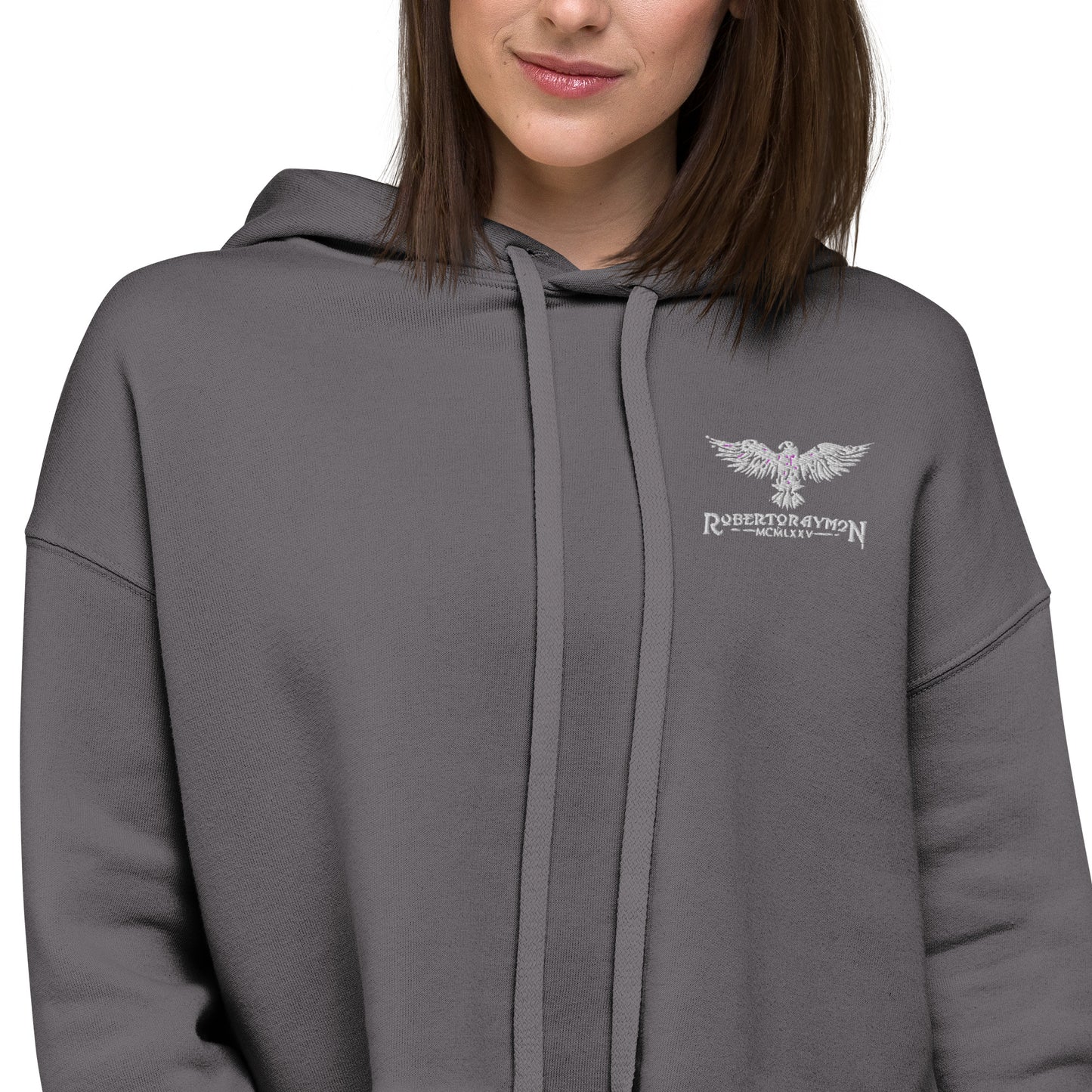 Roberto Raymon | Embroidered Logo | Crop Hoodie